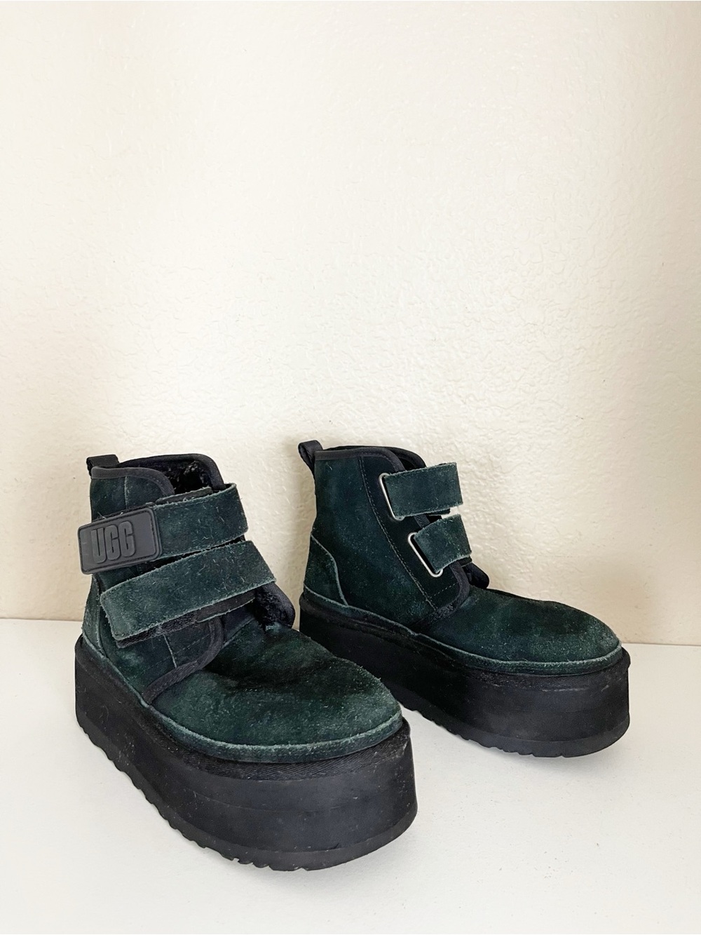 UGG Neumel Platform boots in Black Suede Ankle Boot with Dual Straps - Picture 10 of 16